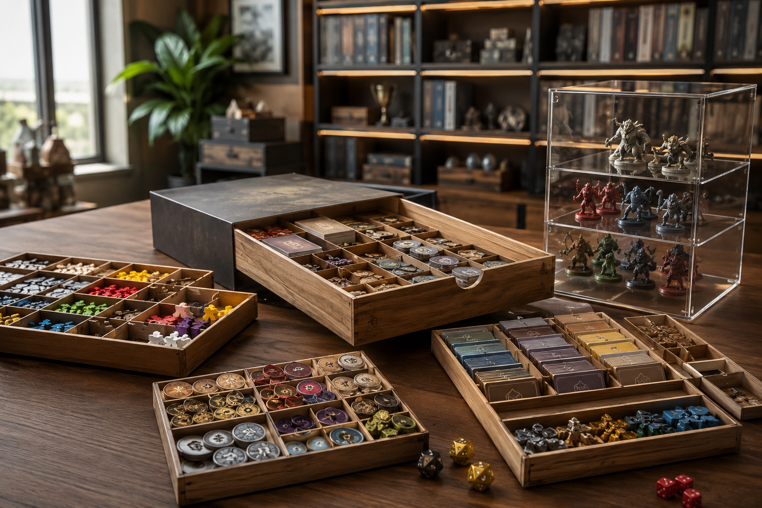 Board game collection display shelf