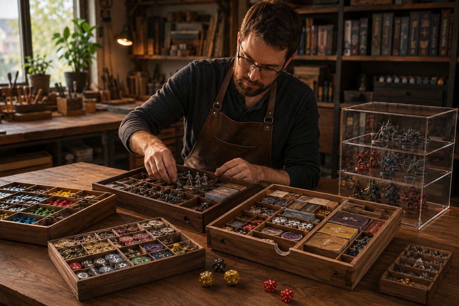 Board game organizer trays